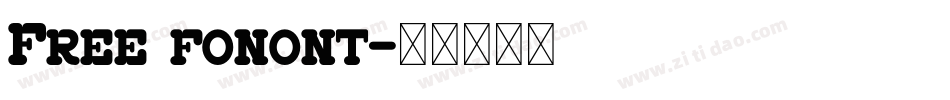 Free fonont字体转换